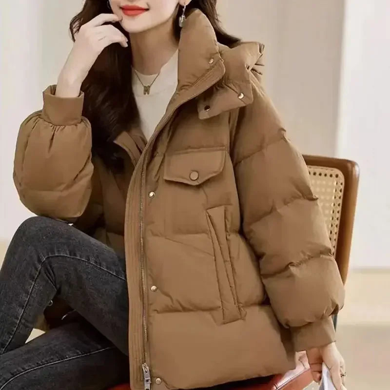 Short Cotton Jackets Loose Casual Padded Parkas Woman Cold Demi-season Korean Style Clothing Luxury Hot Quilted Coats for Women
