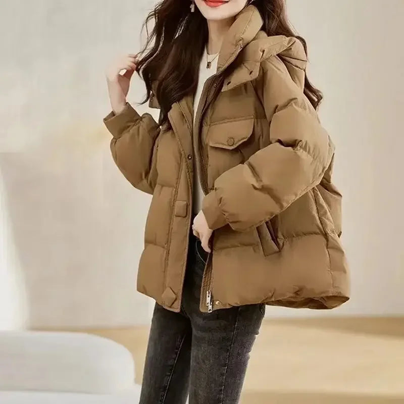 Short Cotton Jackets Loose Casual Padded Parkas Woman Cold Demi-season Korean Style Clothing Luxury Hot Quilted Coats for Women