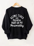[Women's  Clothing]  Letter Print Sweatshirt |   Casual Long Sleeve Crew Neck Pullover