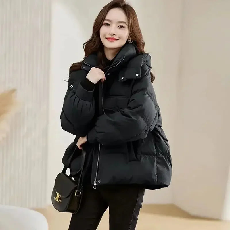 Short Cotton Jackets Loose Casual Padded Parkas Woman Cold Demi-season Korean Style Clothing Luxury Hot Quilted Coats for Women