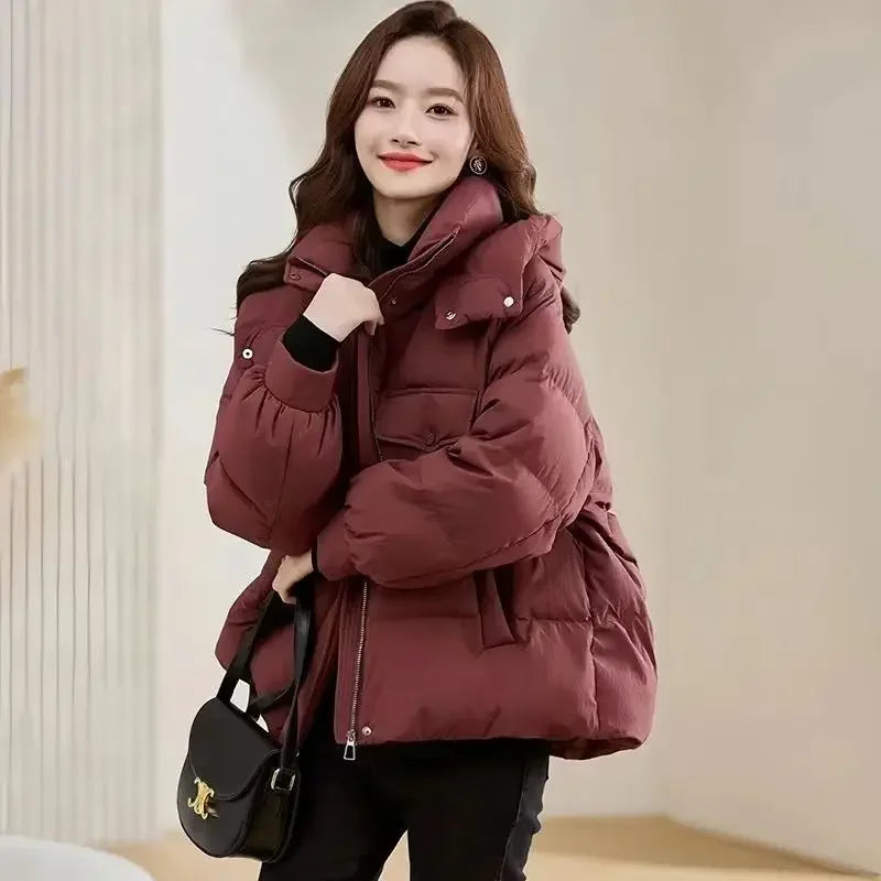 Short Cotton Jackets Loose Casual Padded Parkas Woman Cold Demi-season Korean Style Clothing Luxury Hot Quilted Coats for Women