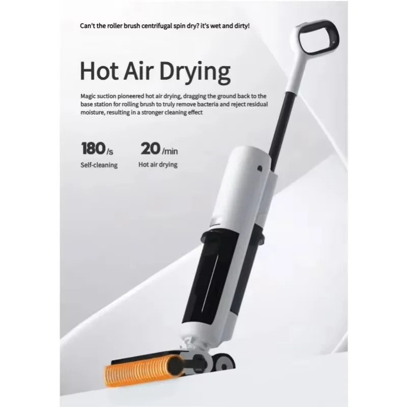 Household Upright LED Intelligent Large Screen 15000pa Floor Washer Electric Steam Vacuum Cleaner