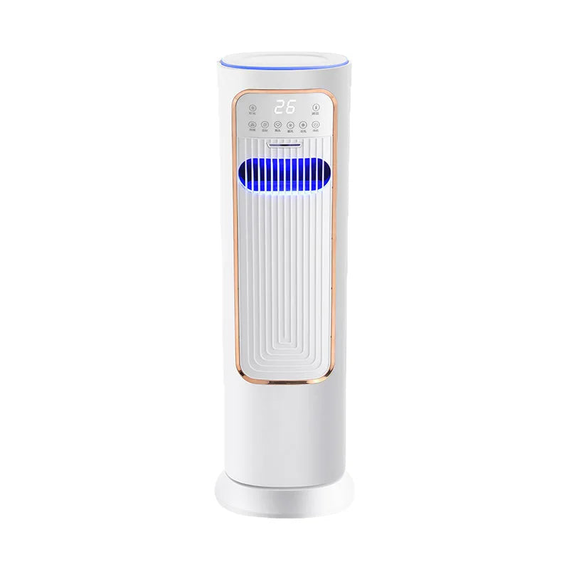 Multi-functional Portable Electric Air Cooler with Heater Pivoting Fan Household Floor Standing Fan