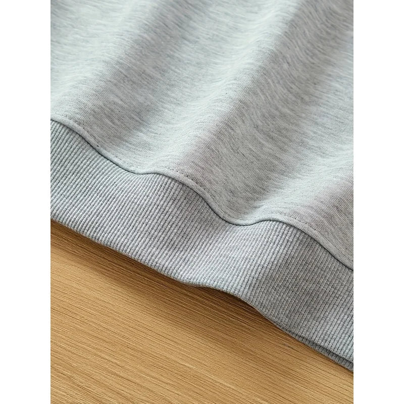 [Women's  Clothing]  Letter Print Sweatshirt |   Casual Long Sleeve Crew Neck Pullover