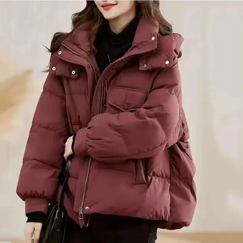 Short Cotton Jackets Loose Casual Padded Parkas Woman Cold Demi-season Korean Style Clothing Luxury Hot Quilted Coats for Women