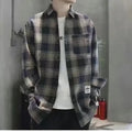 Shirts and Blouses for Men with Pocket Clothing Plaid Man Tops Red Cargo Geometric Sleeves S Collar Korean Style Xxl Hipster I